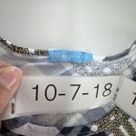 J. McLaughlin Shirt Womens Small Navy White Plaid Catalina Top Long Sleeve Photo 2