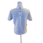 Banana Republic  Women's White Crochet Knit Top Size S Short Sleeve Photo 3