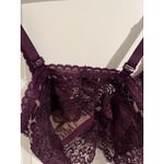 Soma Triangle Lace Trim Bralette – Size Medium – Leopard/Plum Purple Photo 4