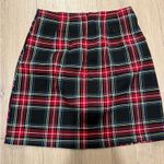 Brandy Melville  Plaid Mini Skirt with Slit Photo 1