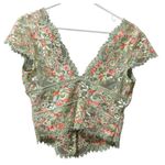 Free People  Lace Bralette‎ Floral Sz Medium Colorful Lightweight Sexy Loungewear Photo 1