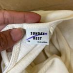 Aritzia Sunday Best Puff Sleeve Ivory Open Tie Blouse Photo 7