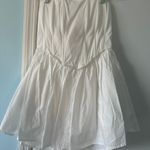 Strapless White Dress Size L Photo 2