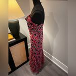 Jeunesse Y2K Fairycore Floral Pink & Black Asymmetrical Dress Women Size 4 FLAW Photo 2