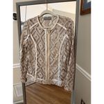 Bagatelle  Collection Nude Lace Zip Jacket Women’s Small Elegant Sheer Chic Photo 1