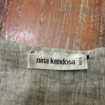 Nina Kendosa Light Green Crew Neck Sweater Medium/Large Double Layer Wool Blend Photo 5