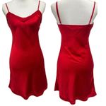SilkSilky Red 100% Silk Slip Bias Cut Chemise Mini Dress Small Lingerie Coquette Photo 1