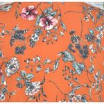 Altar'd State Cute Boho Fall Orange Long Balloon Sleeve Tunic Top Size M Floral Photo 6