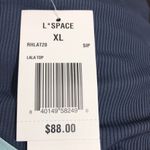 l*space L* Lala Ribbed Colorblock Bikini Top in Slate Pool Blue Inca Gold XL NWT Photo 5