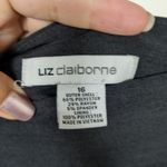 Liz Claiborne  Dark Grey Pencil Skirt Fully Lined Side Zip Back Slits Women's 16 Photo 2