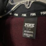 PINK - Victoria's Secret victoria secret PINK maroon fleece line Varsity pullover half zip sweater Small Photo 2