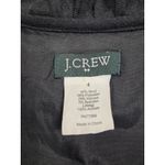 J Crew Solid Black Wool Blend Ruffle Neck Phoebe Shift Dress Short Sleeve Size 4 Photo 2