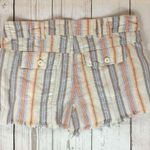 Free People Beige Striped High-Rise shorts Size 8 Photo 3