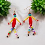Resin Beaded Dangle Earrings Ethnic Bohemian Style Perfect for‎ Parties & Casual Photo 3