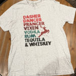 Bella Canvas Funny Christmas Reindeer Liquor Graphic Tee Holiday Party Shirt NWOT Women's XL Photo 0