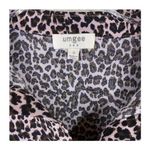 Umgee Women's Leopard Cheetah Print Long Sleeve Shirt Dress Pink/Brown Size S Photo 5