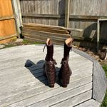 Schutz NWOB Jorian Womens Brown Crocodile Embossed Leather Wedge Bootie Size 10 Photo 7