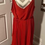 ASOS  Design women’s black Elegant Red Pleated cami Dress size 16 Photo 1