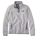LL Bean Gray Airlight Knit 1/4 Snap Mock Neck Pullover Size MEDIUM Photo 1