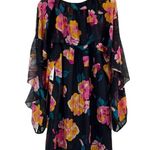 Joie NWT  Kriston Silk Floral Print Mini Dress in Black Size Medium Photo 3