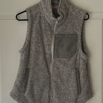 Pink Lily  Cozy Gray Fleece Vest Photo 0