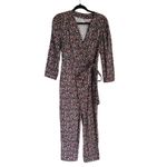 Rebecca Taylor LA VIE Cottagecore Fairy Wrap V-Neck Floral Jumpsuit Small Boho Garden Career Photo 2