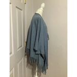 Neiman Marcus  Light Blue 100% Cotton Knit Tie Front Kimono OS Photo 2