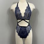 Victoria's Secret VS Navy Sheer Lingerie Bodysuit Photo 0
