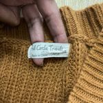 Full Circle Trends Long Sleeve Knit Sweater Crop Top Womens Burnt Orange Large Photo 2