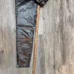 ZARA  Women Metallic‎ Bronze Skinny Pants Zipper Detail Biker Moto Style Photo 5