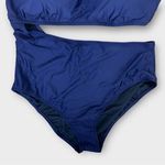 J.Crew Cut Out Full Coverage One Piece Swimsuit with Buttons Size 22 Navy New Photo 6