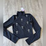 Rue 21 Black Turtleneck with Rhinestone Accents Photo 4