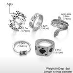 Silver Snake, Ghost Ring 5pcs Set Nwt Photo 2