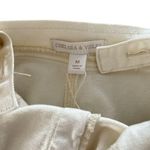 Chelsea and Violet New  Women's Ivory Denim Overalls - Size Medium Photo 5