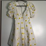 For Love & Lemons White and Yellow Mini Dress Photo 4