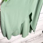 Paper Crane  Sage Green Sleeveless Ruffle High Low Dress Size Medium Seafoam Photo 6