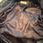 Jones New York  Vintage Genuine Leather‎ Jacket Satin Lining Women's Medium Black Photo 6