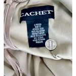 Cachet Formal Dress Pleated Top Satin Skirt Sz 10 Gold No Blazer Photo 2