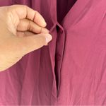 NYDJ ‎ 3/4 Perfect Pintuck Blouse Grenache Chiffon NWT Size S Photo 3