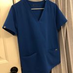 FIGS Royal Blue Scrub Top Photo 0