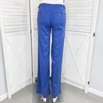 Anthropologie Level 99  Linen Blend Flare Leg Chino Pants Blue Size 26 Trouser Photo 3