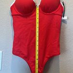 Shade & Shore New  Red and White One Piece Swimsuit Size 32B Photo 9