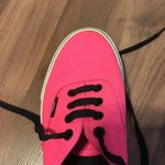 Vans Authentic Original Low Top Shoes Exclusive Neon Hot Pink Black Size 6.5 Photo 10