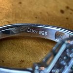 Natural Tsavorite Garnet Moissanite Sterling Silver Ring Size 8 Photo 5