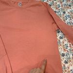 American Apparel long sleeve cotton shirt crewneck peach color unisex Oversized Photo 2