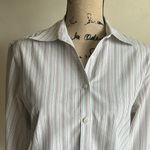 Brooks Brothers  Striped Button Down Top Size 8 Photo 3