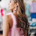 Le lis  Pink Chic Camisole Faux Fur Top Size Large Photo 3