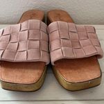 Matisse Footwear Matisse Hamptons Platform Slides Sandals Dusty Rose Pink Suede Shoes Photo 3