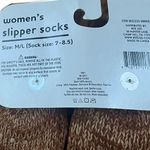 Sherpa Lined Sloth Slippers Socks Brown Size Medium Photo 3