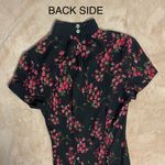 Charm, elegant cheongsam Floral Black and Pink Maxi Dress Size Small Multiple Photo 11